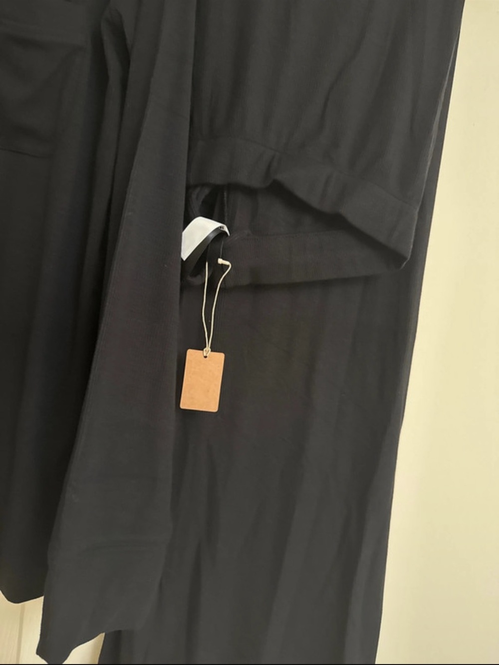 SKIMS Black Button-Down Long Sleeve Lounge Shirt with Pants Set - Picture 2 of 6